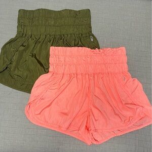 FP Movement by Free People Olive and Coral Athletic Shorts